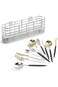 Aputue Utensil Holder, Utensil Rack with 304 Stainless Steel, Silverware Cutlery Flatware Holder wi