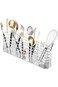 Aputue Utensil Holder, Utensil Rack with 304 Stainless Steel, Silverware Cutlery Flatware Holder wi