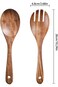 Wooden Acacia Salad Servers with Salad Spoon and Fork Set Cooking Utensils