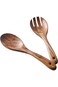Wooden Acacia Salad Servers with Salad Spoon and Fork Set Cooking Utensils
