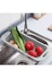 MineSign MineDecor Collapsible Kitchen Colander Sink Basket for Fruits and Vegetables Drain Rack Ad