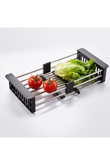 Solista-Dish Drying Rack Adjustable,Fruits and Vegetable Drainer-Made of Stainless -Over The Sink D