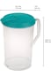 Sterilite 1 Gal. Round Pitcher Plastic Water Container, Blue Atoll, 6 Pack