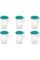 Sterilite 1 Gal. Round Pitcher Plastic Water Container, Blue Atoll, 6 Pack