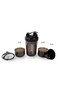Greneric Protein Shaker Bottle - Sports Water Bottle - Non Slip 3 Layer Twist off 3oz Cups with Pil