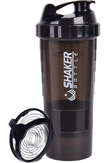 Greneric Protein Shaker Bottle - Sports Water Bottle - Non Slip 3 Layer Twist off 3oz Cups with Pil