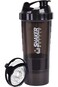 Greneric Protein Shaker Bottle - Sports Water Bottle - Non Slip 3 Layer Twist off 3oz Cups with Pil