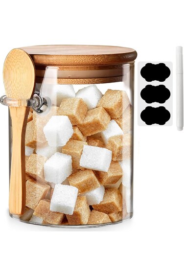 Glass Jars with Airtight Lid and Spoon,Glass Food Storage Jars Containers,Overnight Oats Containers