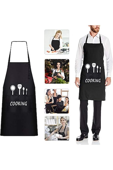 OBAY Kitchen Waterproof Oil Cooking Apron, Chef Aprons for Women Men Kitchen Bib Apron Idea for Dis