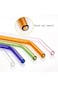 Reusable Glass Drinking Straws Eco-Friendly High Borosilicate Glass Straws for Smoothies, Milkshake