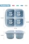 SupWolf 4 Pack Divided Bento Snack Box - 4 Compartments Meal Prep Containers, Reusable Food Storage