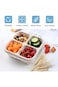 SupWolf 4 Pack Divided Bento Snack Box - 4 Compartments Meal Prep Containers, Reusable Food Storage