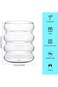 YILANJIN 2 Pcs Drinking Glasses, Clear Glass Cups, Ripple Shape Water Glasses, Creative Drinking Gl