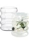YILANJIN 2 Pcs Drinking Glasses, Clear Glass Cups, Ripple Shape Water Glasses, Creative Drinking Gl