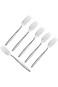 Bister Soleter Stainless Steel Dinner Fork With Mirror Polish   6 Pieces Fruit Forks   Dessert Past