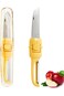 Fruit Knife Peeler, 2 in 1 Stainless Steel Fruit Knife, Multifunctional Portable Peeling Fruit Knif