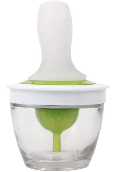 Oasisgalore Silicone Oil Bottle with Brush, Basting Brush for Kitchen Cooking, Basting, Grill, BBQ