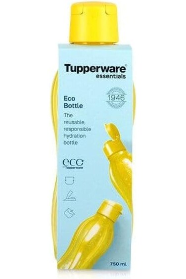 Tupperware Eco Plastic Bottle, 750 ml Capacity, Yellow