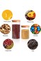 RRONG Glass Storage Jar with Bamboo Lids,Set of 4,Kitchen Food Storage Containers,Glass Cereals Can