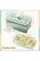Tazweeq Ice Cube Tray with Lid and Bin, 2 Pack Mini Ice Trays for Freezer with Ice Container Box, 5