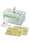 Tazweeq Ice Cube Tray with Lid and Bin, 2 Pack Mini Ice Trays for Freezer with Ice Container Box, 5