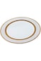 Shallow Porcelain Royal Dinner Plate with Gold Rim, White, 27 cm, TS-G1-20