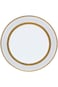 Shallow Porcelain Royal Dinner Plate with Gold Rim, White, 27 cm, TS-G1-20
