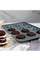 Betty Crocker Bun Tray 12 Cup Thickness 0.4Mm Dark Grey 32.7X22.2X1.8Cm BC1091