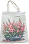 Canvas Tote Bag Aesthetic for Women, Cute Reusable Tote Bags with Metal Zipper, Flower Pattern Big