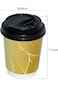 Rosy.Moment Decorative Disposable Heavy Duty Paper Cup 12 ounce, 10 Pieces With Lid for Hot &amp; Cold