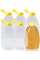 Wawrrinews Honey Jar Honey Bottles,6 Pack 12oz Plastic Honey Jar Empty Squeeze Honey Bottle Contain