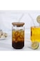 LIFKOME 2pcs Straw Glass Mason Jar Cups Coffee Cups Old Fashioned Glasses Tea Cups Glassware Mason