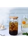 LIFKOME 2pcs Straw Glass Mason Jar Cups Coffee Cups Old Fashioned Glasses Tea Cups Glassware Mason
