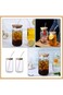 LIFKOME 2pcs Straw Glass Mason Jar Cups Coffee Cups Old Fashioned Glasses Tea Cups Glassware Mason