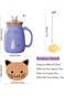 BigNoseDeer Kawaii Tea Cup Cute Cat Mug Purple Gifts for Women Christmas Gifts Ceramic Coffee Mug T
