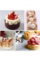 NALACAL 8-Piece Round Tart Ring Mold Set - Versatile Cake Baking Tool for Muffins, Mousse, and Fren