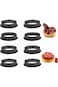 NALACAL 8-Piece Round Tart Ring Mold Set - Versatile Cake Baking Tool for Muffins, Mousse, and Fren