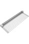Toriseek Over The Sink Dish Drying Rack, Roll Up Dish Drying Rack Kitchen Dish Rack Stainless Steel