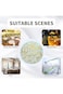 SupWolf 12PCS Disposable Round Gold Placemats, 13" Disposable Paper Placemats for Dining Table, Mir
