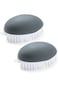 SYOSI 2 Pcs Vegetable Brush, Non-Slip Potato Scrubber Veggie Brush with Flexible and Hard Bristles,