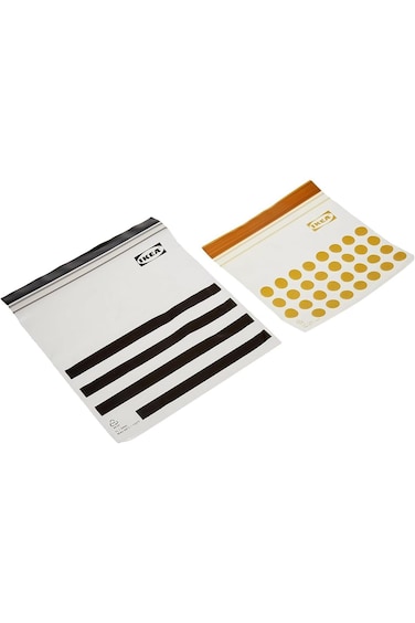 Ikea ISTAD Plastic Bag, Red, Pack of 60, Comprises: 30 bags (0.4 l) and 30 bags (1 l), Can be used