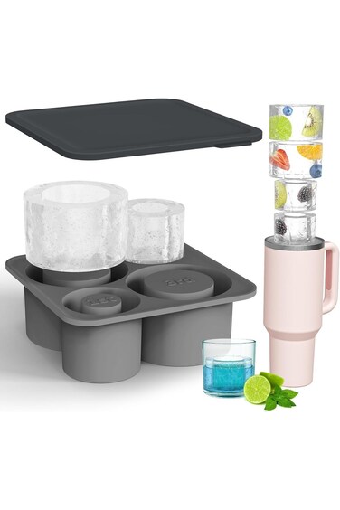 Ice Cube Tray Mold for Stanley 40oz 30oz 20oz 14oz Tumbler Accessories, Silicone Ring Ice Maker wit