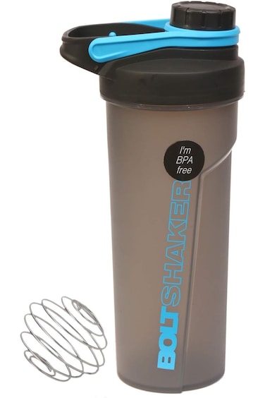 Jaypee Plus Plastic Shaker Bolt 700 ml with Wire Blending Ball, Grey Blue