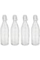 ECVV [4 Pack] Flip Top Glass Bottle [1 Liter / 33 fl. oz.] Swing Top Brewing Bottle with Stopper fo