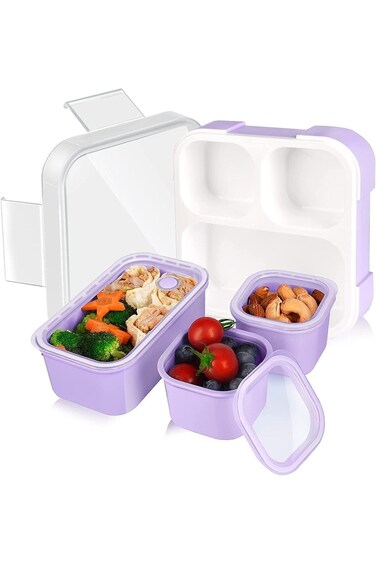 CCOVERY Lunch Box,Stainless Steel Lunch Box Kids Adults,Insulated Bento Lunch Box w/Tableware &amp; Bag