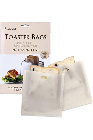 Tazweeq 8 Pack Toaster Bags, Sandwich Bags, Baking Paper, Reusable Nonstick Toast Bags for Heat Res