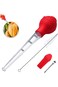 Oasisgalore Stainless Steel Turkey Baster Injector Set with Silicone Bulb, 2 Needles &amp; Basting Brus