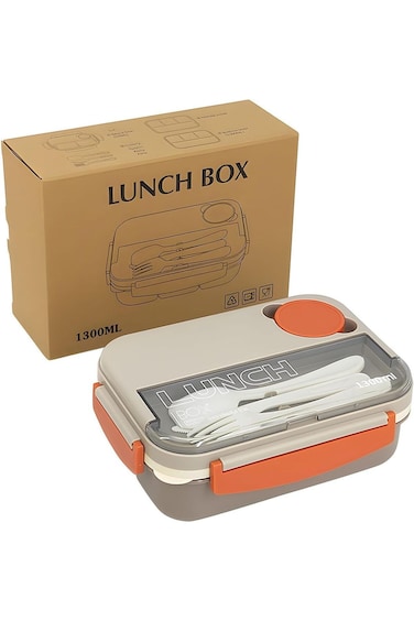 Bolivia's Bento Box, Leak-Proof Lunch Container with Compartments, 4-in-1 Meal Prep Container Box,