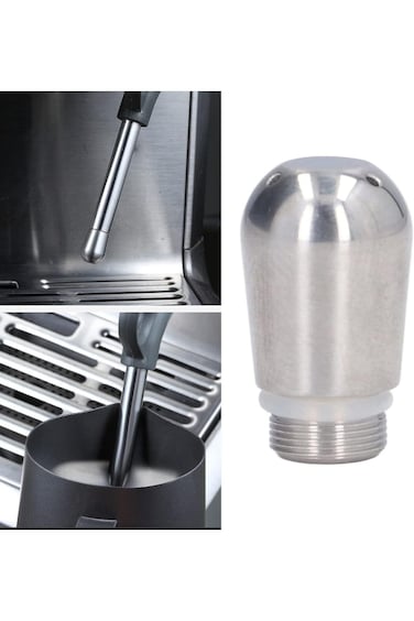 Steam Nozzle Tip Spout, 3 Holes Stainless Steel Universal Coffee Maker Machine Milk Foam Spout, Eas