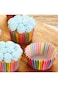 100Pcs/set Rainbow Color Cupcake Baking Paper Cases Cake Box